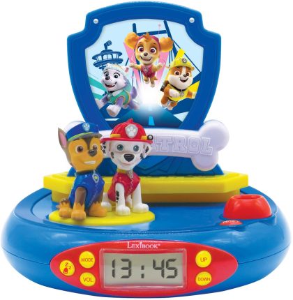 Lexibook Paw patrol 3d chase projectorklok met magische geluiden