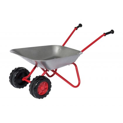 Rolly Toys Kruiwagen metaal dubbelwiel grijs/rood