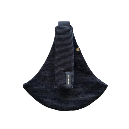 Wildride Peuterdraagzak Ribfluweel Black