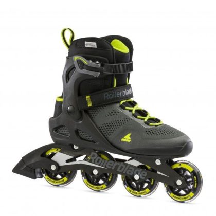 Rollerblade - Macroblade 80 Black/Lime - Recreatie Fitness Skates - 42.5