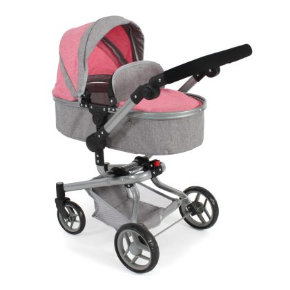 Combi-poppenwagen Yolo - Melange Pink