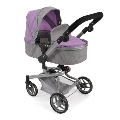 Combi-poppenwagen Yolo - Melange Lila