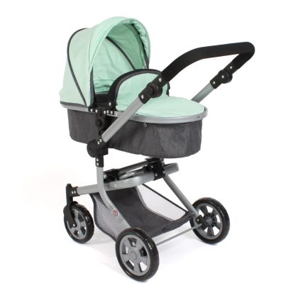 Bayer Chic 2000 Combi-poppenwagen Mika - Melange Antraciet Mint