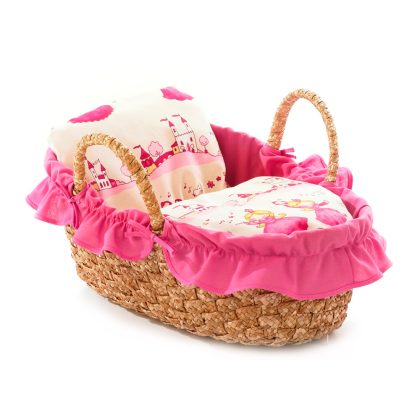 Bayer Chic 2000 Gevlochten poppen draagmand - Prinses Roze