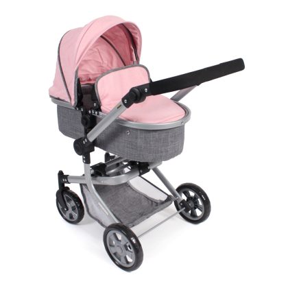 Bayer Chic 2000 Combi-poppenwagen Mika - Melange Grijs Roze