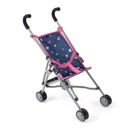 Bayer Chic 2000 Mini-Poppenbuggy Roma - Vlinders Navy Roze
