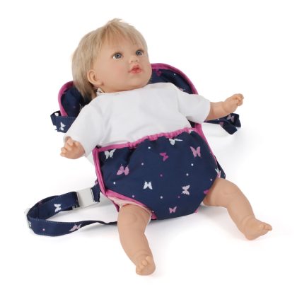 Bayer Chic 2000 Poppen Draagzak - Vlinders Navy Roze
