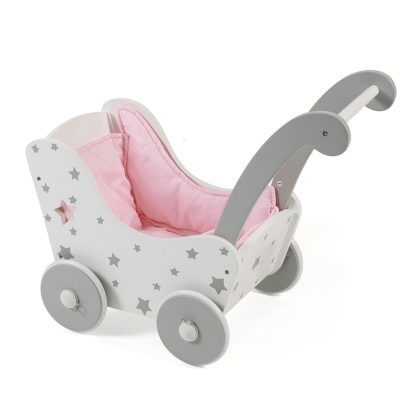 Bayer Chic 2000 Houten poppenwagen Grey Stars
