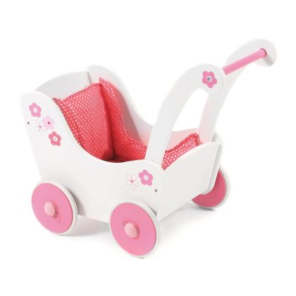 Bayer Chic 2000 Houten poppenwagen Fiori Bianco