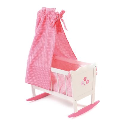 Bayer Chic 2000 Houten Poppenwieg - Fiori Bianco