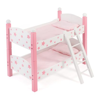 Bayer Chic 2000 Houten Poppen Stapelbed - Pink Stars