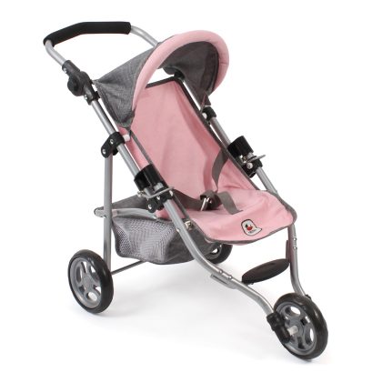Bayer Chic 2000 Poppenwagen Jogger Lola - Melange Grijs Roze