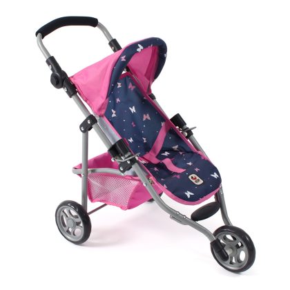Bayer Chic 2000 Poppenwagen Jogger Lola - Vlinders Navy Roze