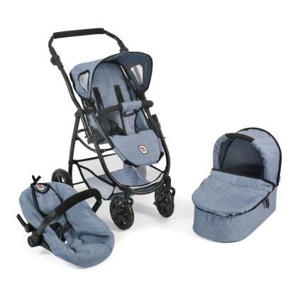 Combi-poppenwagen Emotion All in 1 - Blue Jeans