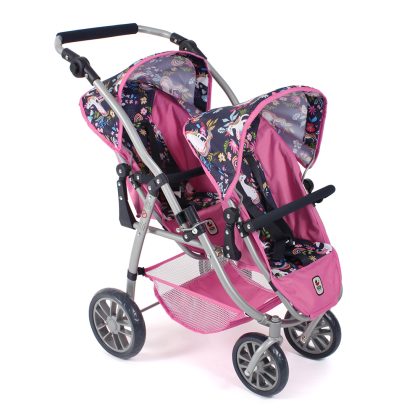Bayer Chic 2000 Tweeling Poppenwagen Vario - Unicorn