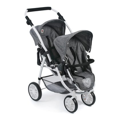 Bayer Chic 2000 Tweeling Poppenwagen Vario - Grey Jeans