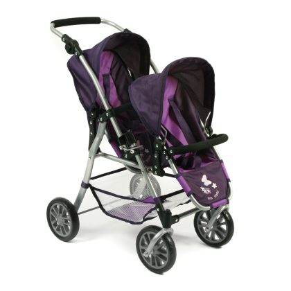 Tweeling Poppenwagen Twinny - Pflaume