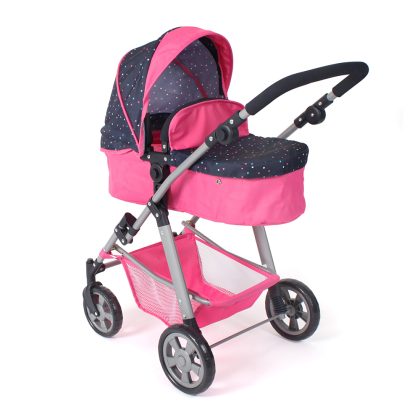 Combi-poppenwagen Nele - Confetti Pink
