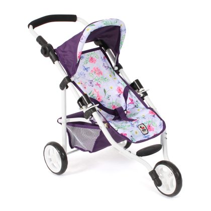 Poppenwagen Jogger Lola - Flowers Lila
