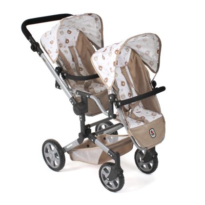 Bayer Chic 2000 Tweeling Poppenwagen Linus Duo - Beertjes Beige