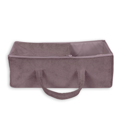 Mamamemo Luxe Poppenreiswieg - Corduroy Lila - 40 cm