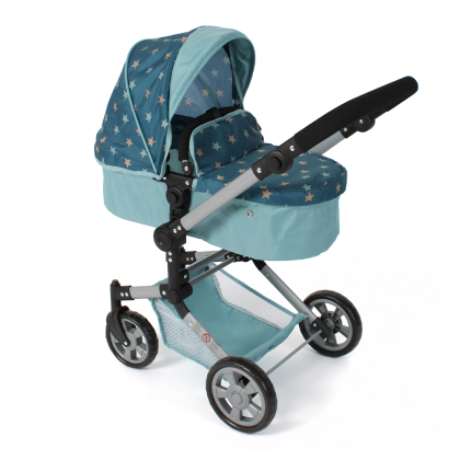 Bayer Chic 2000 Combi-poppenwagen Linus - Stars Turquoise