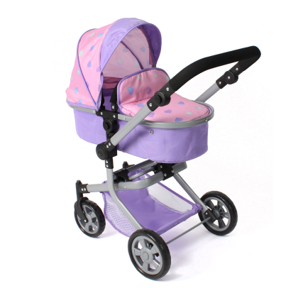 Bayer Chic 2000 Combi-poppenwagen Mika - Hearts Lila