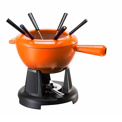LE CREUSET - Gietijzer - Fondueset 20cm 2,00l Oranjerood