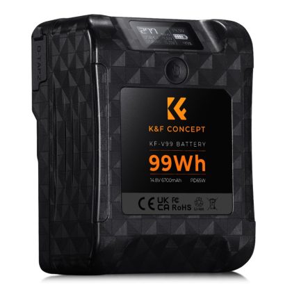 K&F Concept 99Wh V-mount accu voor professionele videoapparatuur