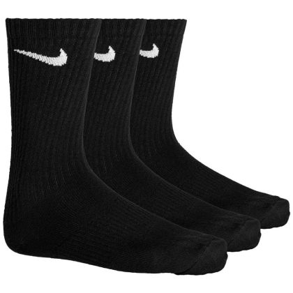 Nike Kousen Performance Lightweight Crew 3-Pak - Zwart/Wit