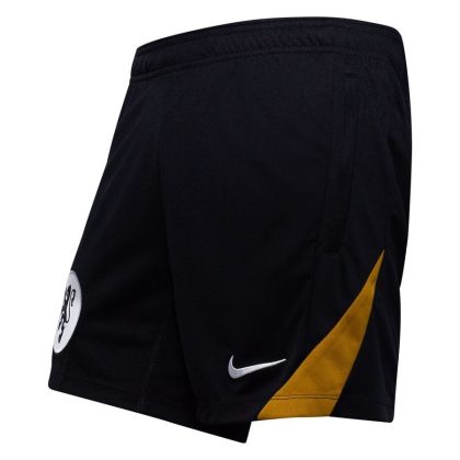 Nike Nederland Trainingsshorts Dri-FIT Strike EURO 2025 VOOR DAMES - Zwart/Goud, Suede/Wit Dames