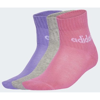 adidas Enkelsokken Linear Laag 5-Pack - Roze/Paars/Grijs