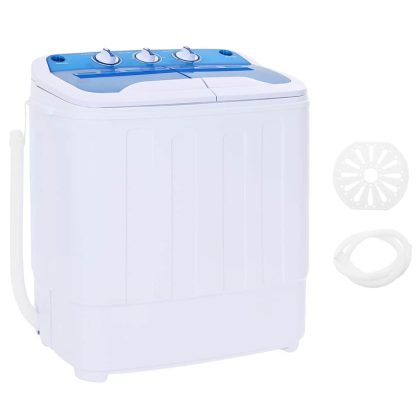 VidaXL Mini wasmachine met dubbele trommel 5,6 kg