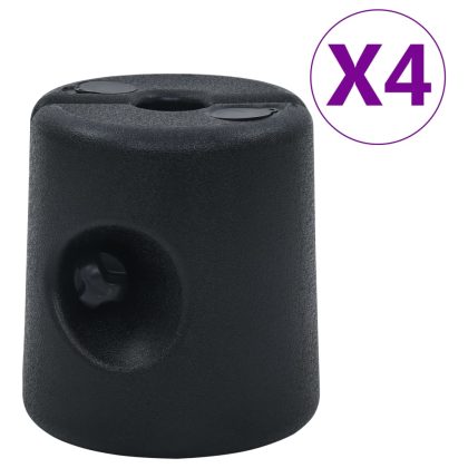 VidaXL Prieelgewichten 4 st pe zwart