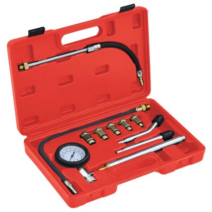 VidaXL 12-delige compressietesterset voor benzinemotoren