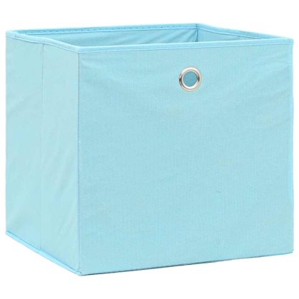 VidaXL Opbergboxen 10 st 32x32x32 cm stof babyblauw