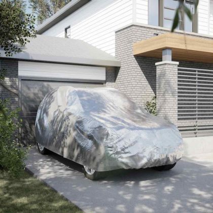VidaXL Autohoes voor suv met gespriemen m volledig zilverkleurig