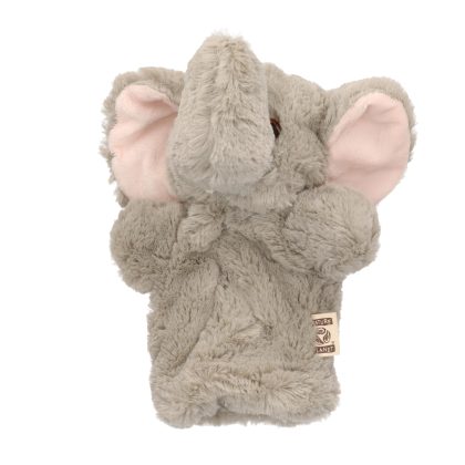 Nature Planet Handpop / knuffel olifant pluche 22 cm