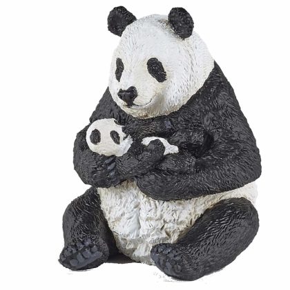 Papo Panda met jong speeldiertje 8 cm