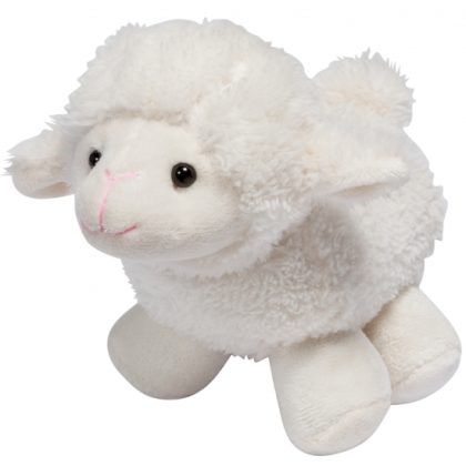 Merkloos Pluche knuffel lammetje/schaap van 16 cm