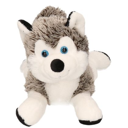 Merkloos Zachte husky knuffel 24 cm