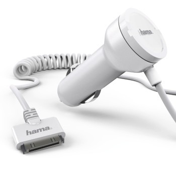 Hama 12/24v autolader voor iphone wit