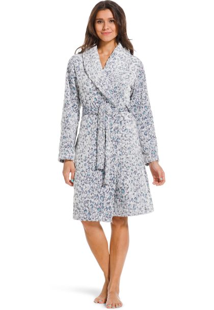 Rebelle Badjas met animalprint - blauw-(36-38) S