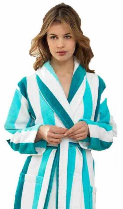 Vandyck badjas turquoise - XL