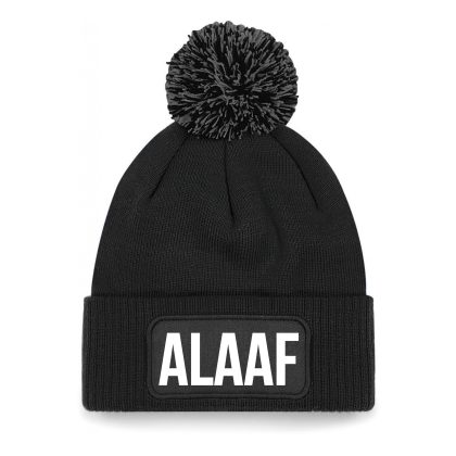 Bellatio Decorations Alaaf muts met pompon unisex one size - Zwart