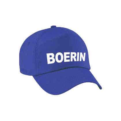 Bellatio Decorations Boerin verkleed pet blauw kinderen