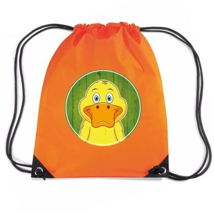 Bellatio Decorations Eenden rugtas / gymtas oranje voor kinderen