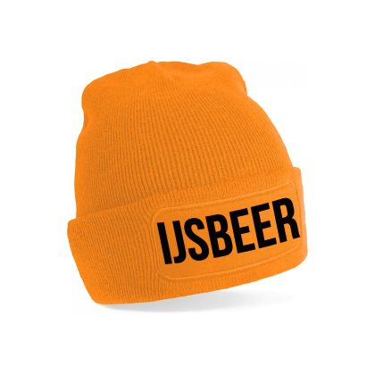 Bellatio Decorations IJsbeer muts unisex one size - oranje