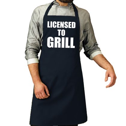 Bellatio Decorations Licensed to grill barbecueschort heren navy