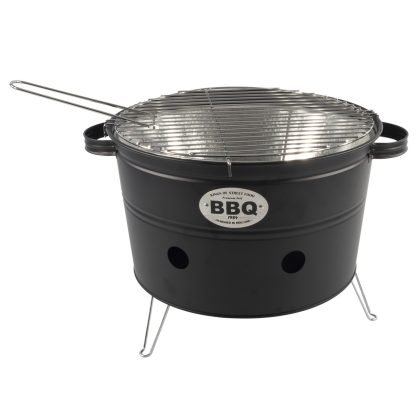 Merkloos Zwarte barbecue/bbq tafelmodel 33 cm houtskool
